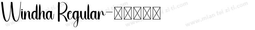 Windha Regular字体转换